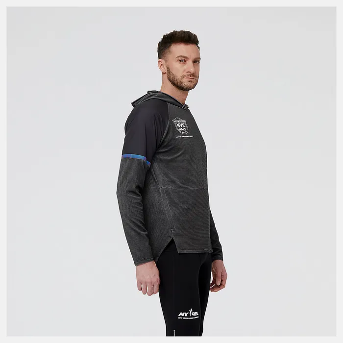 United Airlines NYC Half Q Speed Shift Hoodie BLACK Men Hoodies and Sweatshirts New Balance
