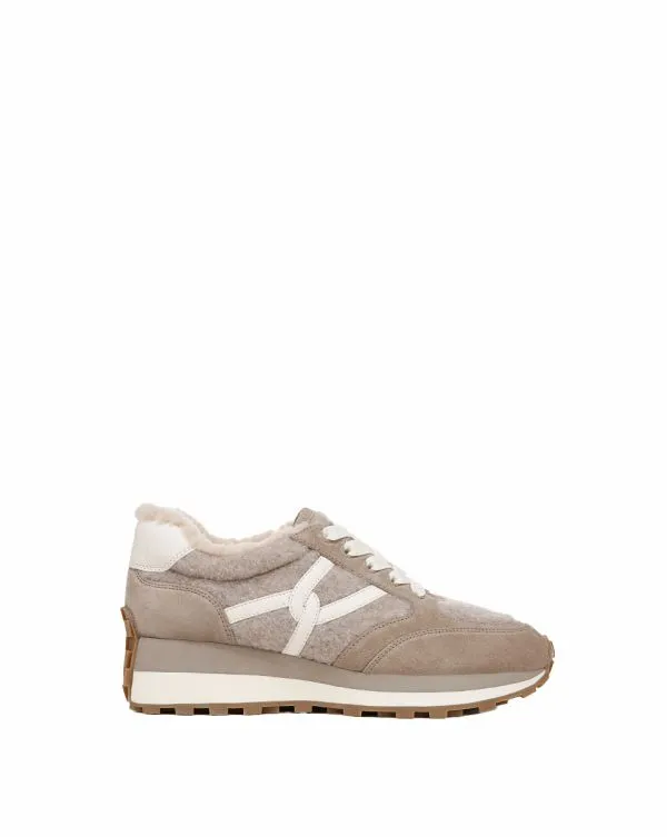 Valentina Shearling Sneaker Grey Women Veronica Beard Shoes Valentina Shearling Sneaker Grey Women Veronica Beard Shoes