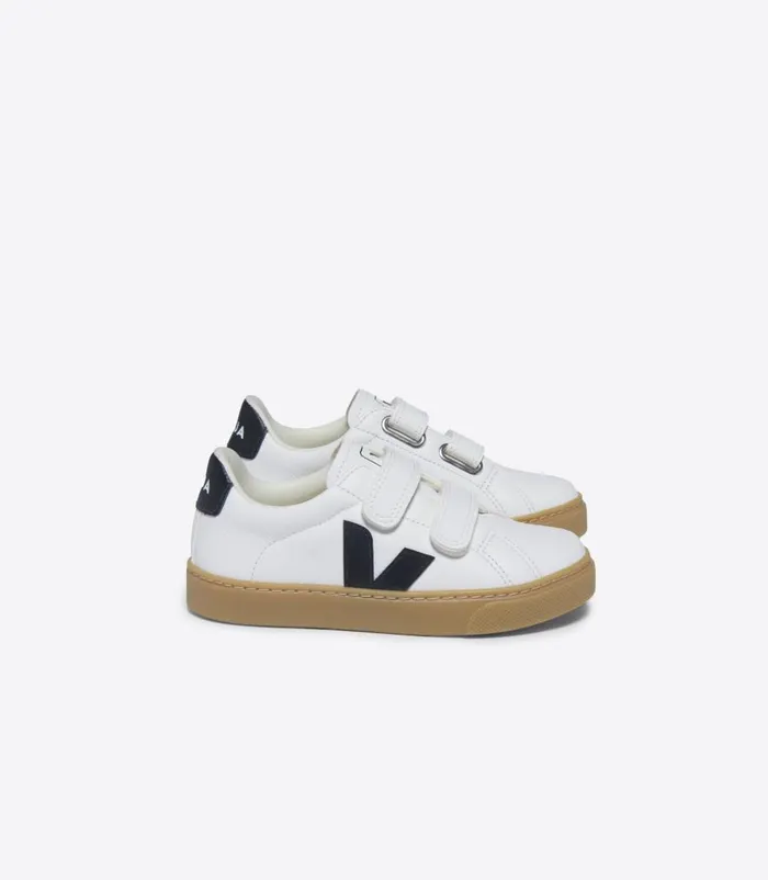 VEJA ESPLAR CHROMEFREE LEATHER WHITE BLACK NATURAL Kids Esplar