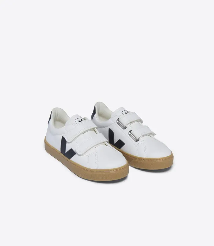 VEJA ESPLAR CHROMEFREE LEATHER WHITE BLACK NATURAL Kids Esplar