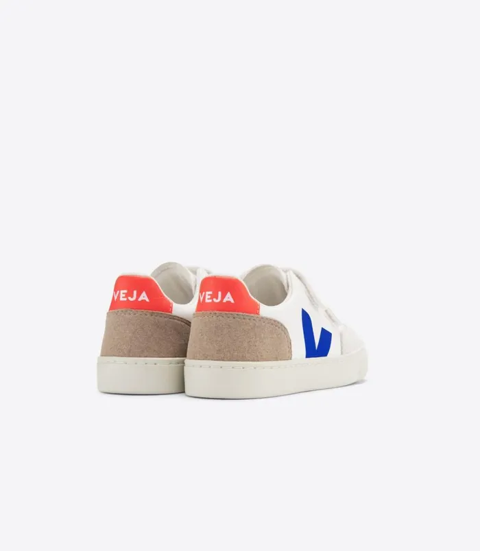 VEJA V12 CHROMEFREE LEATHER WHITE MULTICO MIEL Kids V12