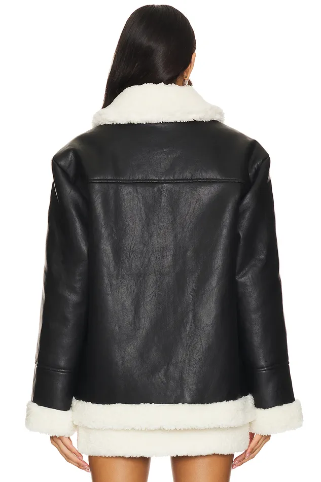 Violetta Faux Leather Jacket Black Women Lovers and Friends Leather Violetta Faux Leather Jacket Black Women Lovers and Friends Leather
