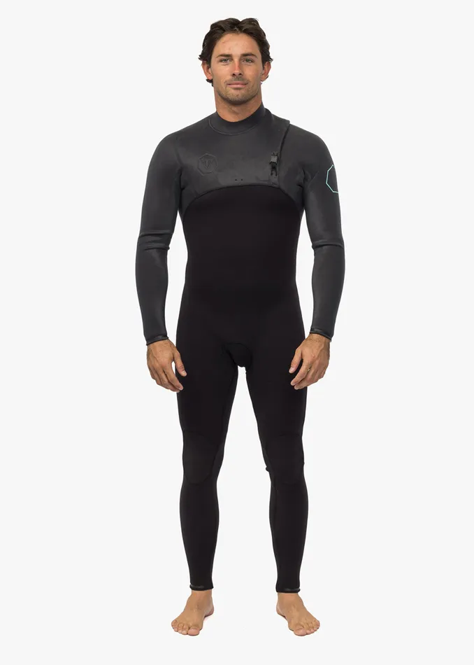 Vissla High Seas Wetsuits Men High Seas II 43 Full No Zip Wetsuit Charcoal