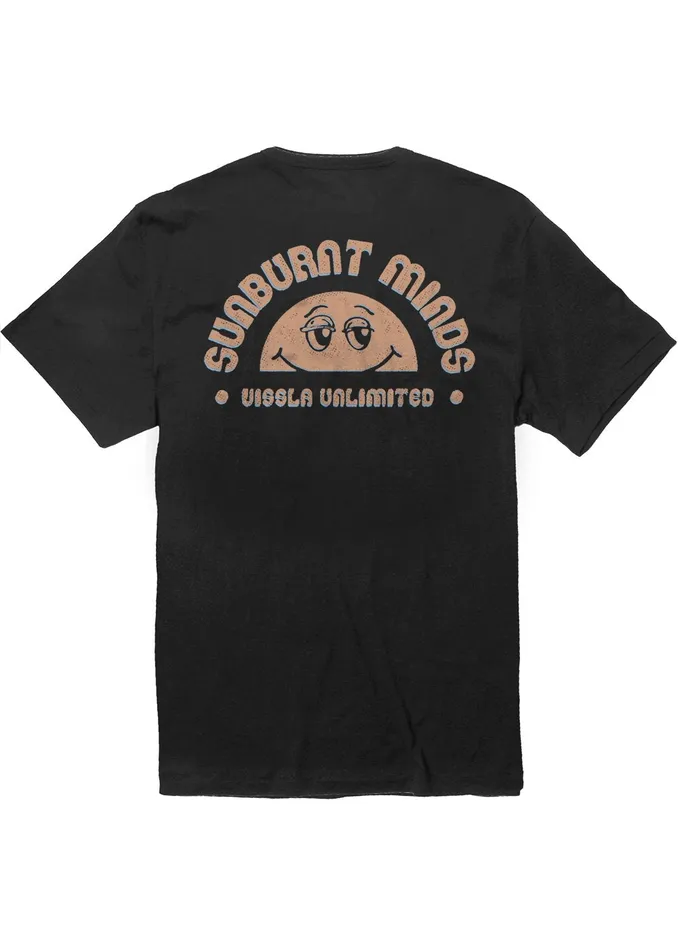 Vissla Sunburnt Minds Organic Tee Phantom Men Eco Tees