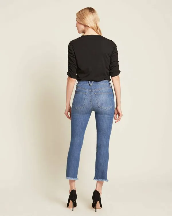 Waldorf RuchedSleeve Tee Black Women Veronica Beard Tops Waldorf RuchedSleeve Tee Black Women Veronica Beard Tops