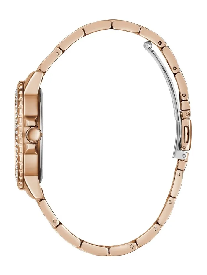 Watches Rose GoldTone and Rhinestone Multifunction Watch Rose Gold GUESS Women