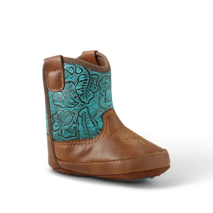 Western Boots and Shoes Kids Ariat Infant Lil039 Stompers Round Up Boot Brownfeathertan
