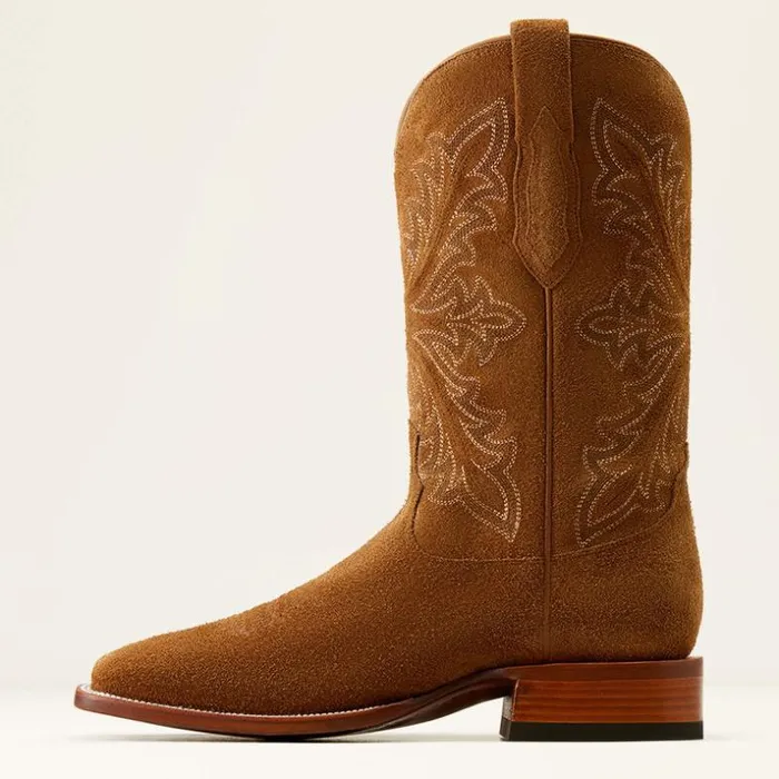 Western Boots Men Ariat Bench Made Bassett Western Boot Oiled Tan Roughout Western Boots Men Ariat Bench Made Bassett Western Boot Oiled Tan Roughout