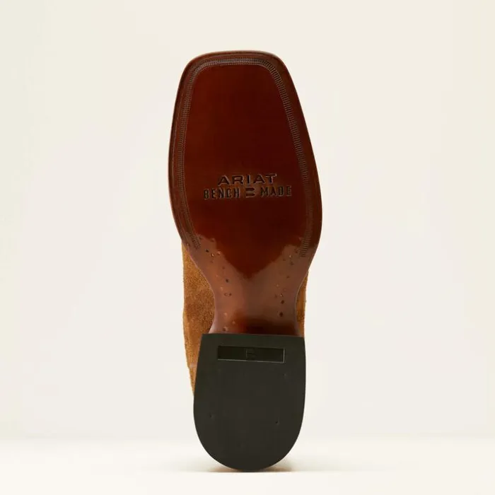 Western Boots Men Ariat Bench Made Bassett Western Boot Oiled Tan Roughout Western Boots Men Ariat Bench Made Bassett Western Boot Oiled Tan Roughout