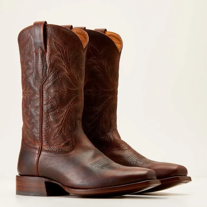 Western Boots Men Ariat Bench Made Stilwell Cowboy Boot Saddle Brown Bison Western Boots Men Ariat Bench Made Stilwell Cowboy Boot Saddle Brown Bison