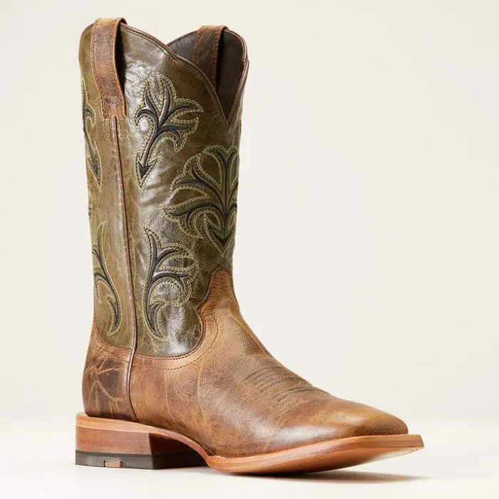 Western Boots Men Ariat Cowboss Western Boot Crinkled Brown