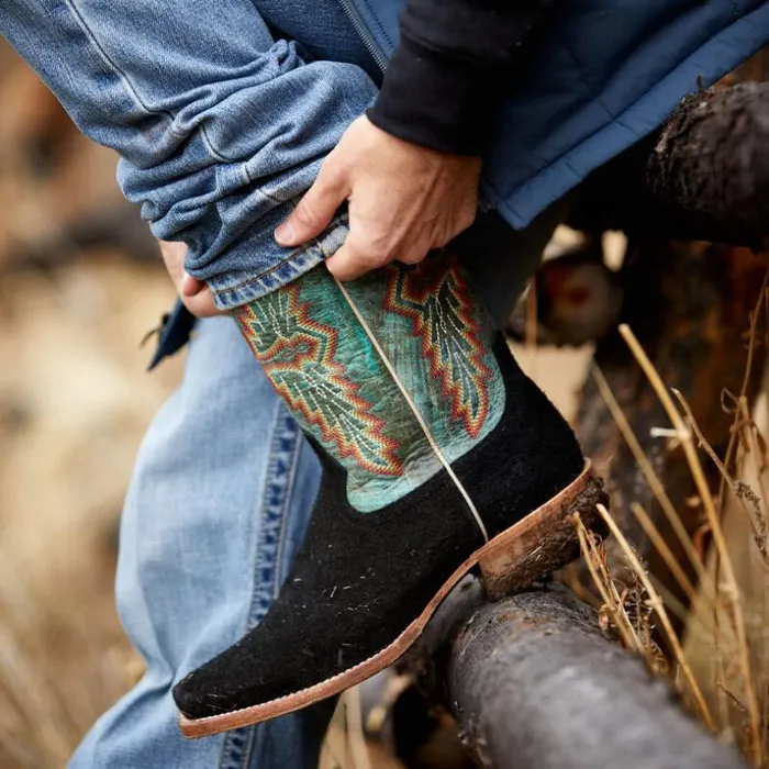 Western Boots Men Ariat Futurity Showman Western Boot Black Roughout Western Boots Men Ariat Futurity Showman Western Boot Black Roughout