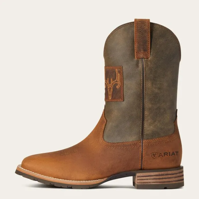 Western Boots Men Ariat Hybrid Patriot Country Western Boot Casper Brown