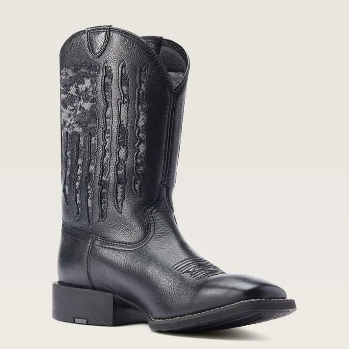 Western Boots Men Ariat Sport My Country VentTEK Western Boot Black Deertan Western Boots Men Ariat Sport My Country VentTEK Western Boot Black Deertan