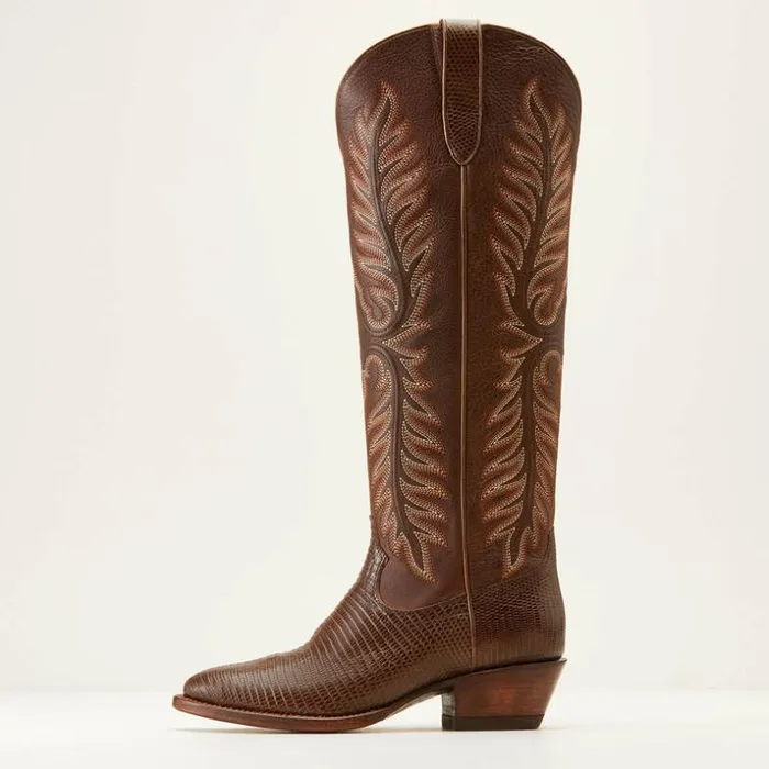 Western Boots Women Ariat Sterling Margot StretchFit Western Boot Gilded Ring Lizardvelvet Chocolate Western Boots Women Ariat Sterling Margot StretchFit Western Boot Gilded Ring Lizardvelvet Chocolate