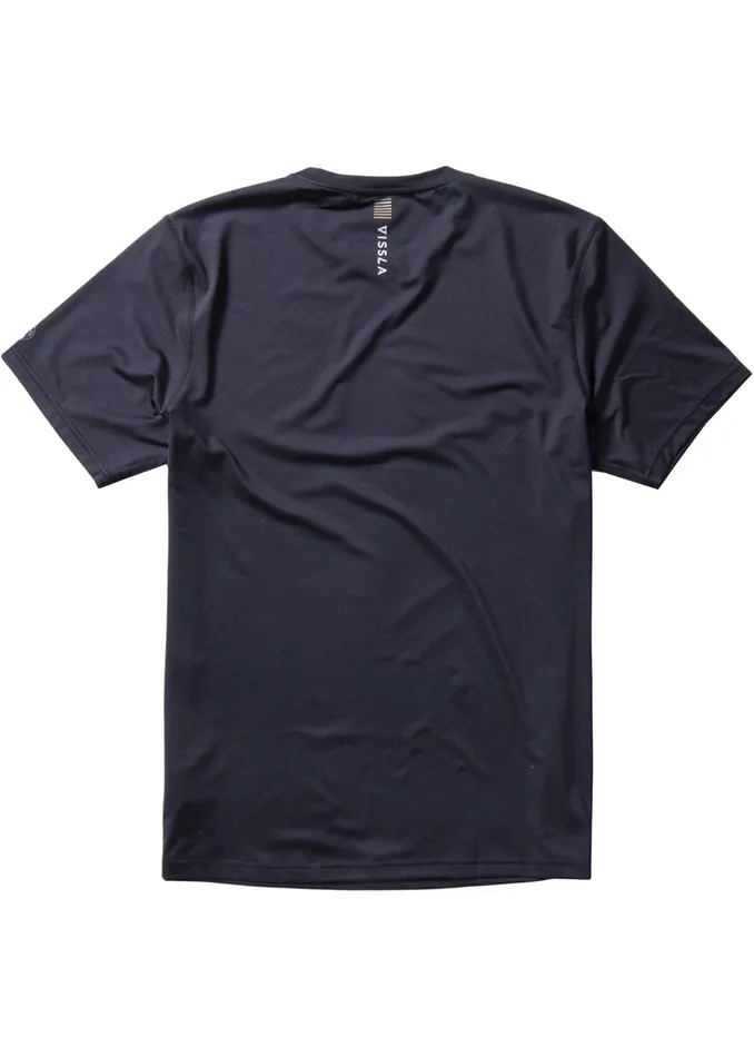 Wetsuit Tops and Lycra Men Easy Seas Eco Short Sleeve Lycra Rash Guard Black Vissla Wetsuit Tops and Lycra Men Easy Seas Eco Short Sleeve Lycra Rash Guard Black Vissla