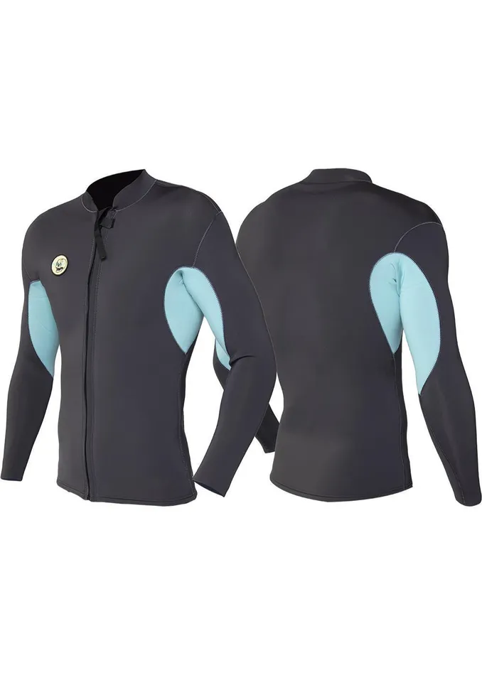Wetsuit Tops and Lycra Men Solid Sets 2MM Front Zip Wetsuit Jacket Phantom Vissla Wetsuit Tops and Lycra Men Solid Sets 2MM Front Zip Wetsuit Jacket Phantom Vissla