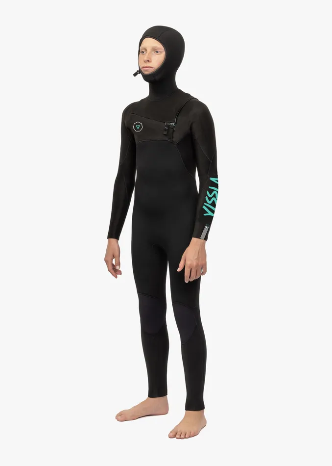 Wetsuits Vissla Youth 7 Seas Boys 543 Full Hooded Chest Zip Wetsuit Phantom Wetsuits Vissla Youth 7 Seas Boys 543 Full Hooded Chest Zip Wetsuit Phantom