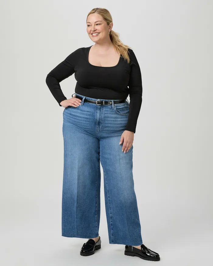 Wide Leg PAIGE Women Anessa Plus 31 Inch Wide Leg Jean 8211 Flamenco Distressed