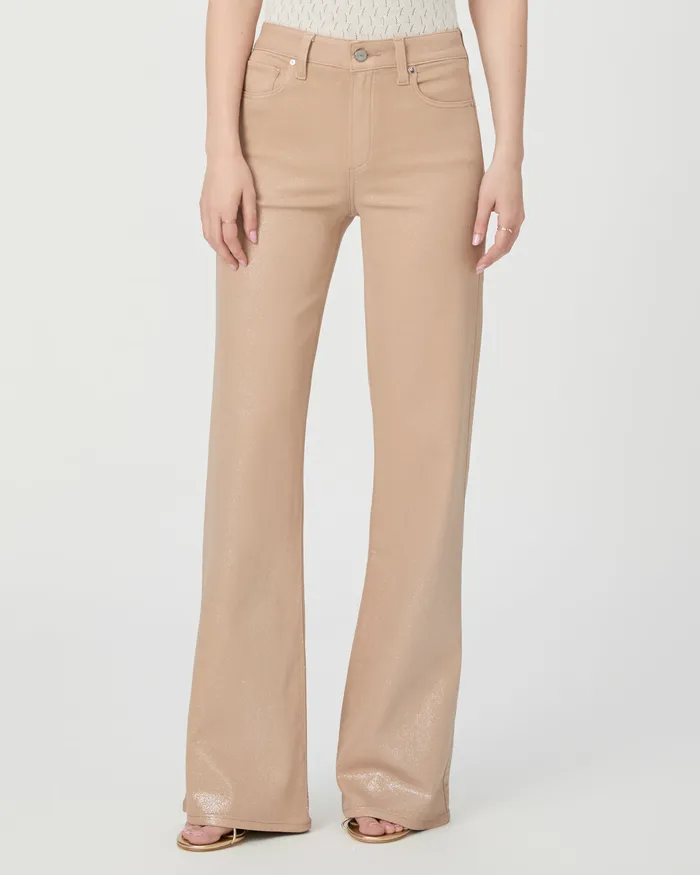 Wide Leg PAIGE Women Leenah Wide Leg Jean 8211 LatteSilver Glitter Ombre Luxe Coating Wide Leg PAIGE Women Leenah Wide Leg Jean 8211 LatteSilver Glitter Ombre Luxe Coating