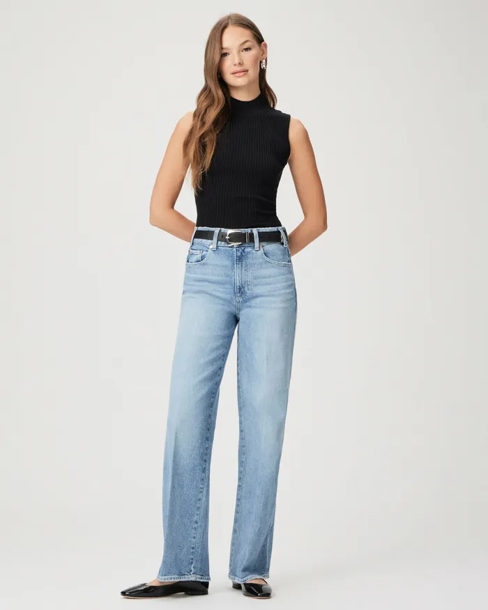 Wide Leg PAIGE Women Sasha 32 Inch Wide Leg Jean 8211 Khristen Distressed