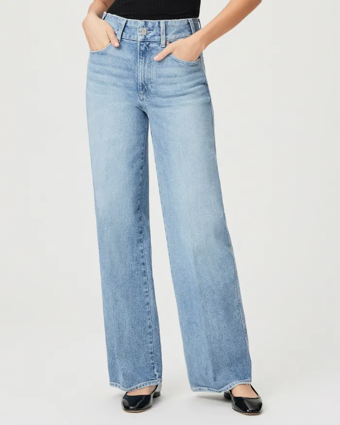 Wide Leg PAIGE Women Sasha 32 Inch Wide Leg Jean 8211 Khristen Distressed