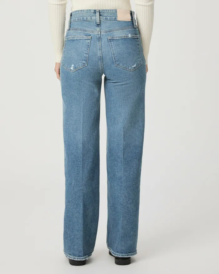 Wide Leg Women PAIGE Sasha 32 Inch Wide Leg Jean 8211 Storybook Distressed
