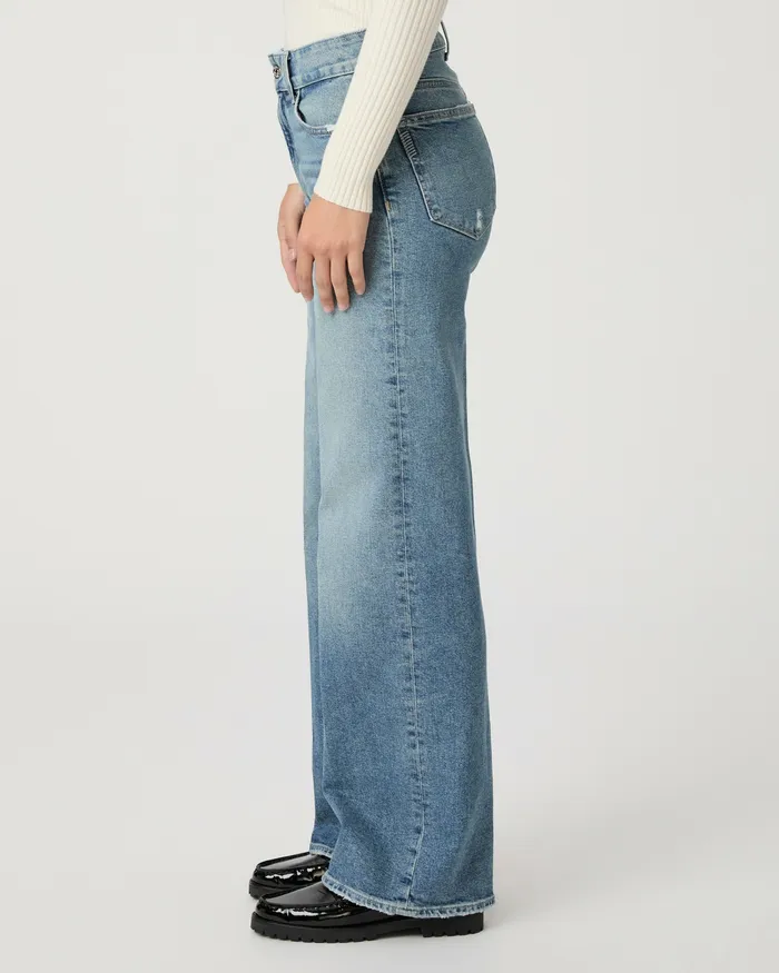 Wide Leg Women PAIGE Sasha 32 Inch Wide Leg Jean 8211 Storybook Distressed