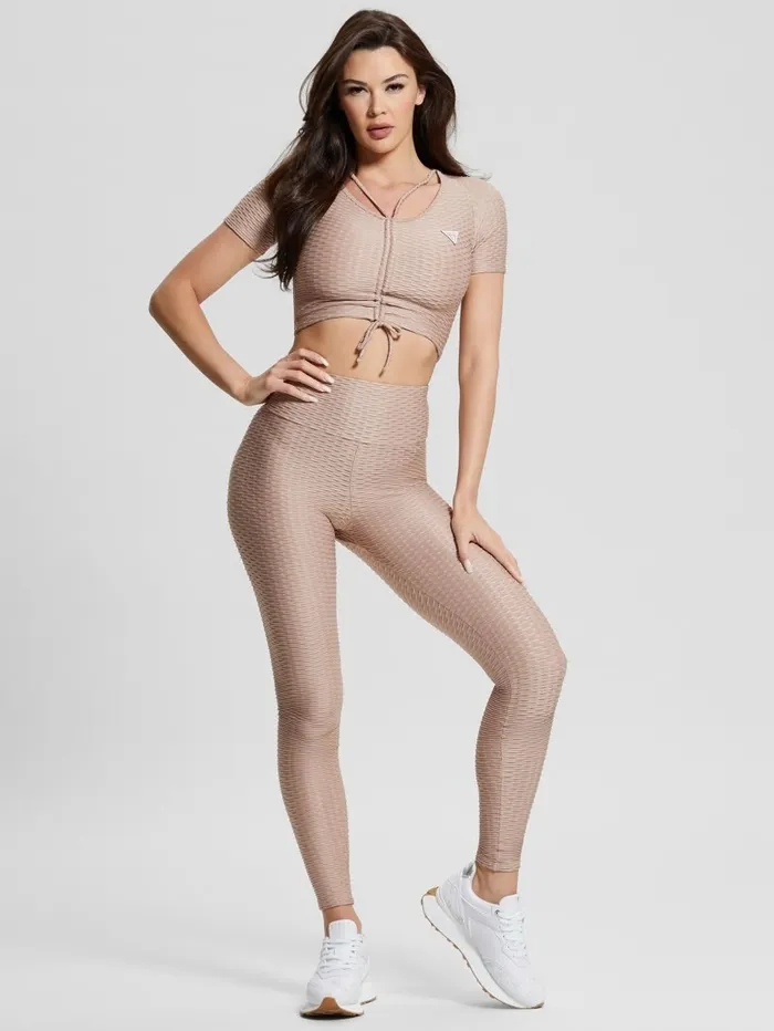 Women Activewear GUESS Eco Delma Active Leggings Gentle Mink Women Activewear GUESS Eco Delma Active Leggings Gentle Mink