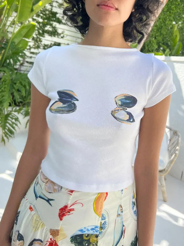 Women Alex Tee Clams Lisa Says Gah Graphic Tees