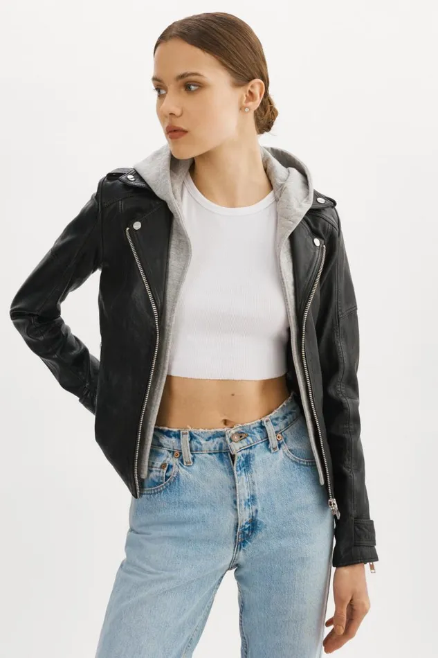 Women ANNA Leather Biker Jacket Black LAMARQUE Leather Jackets Women ANNA Leather Biker Jacket Black LAMARQUE Leather Jackets