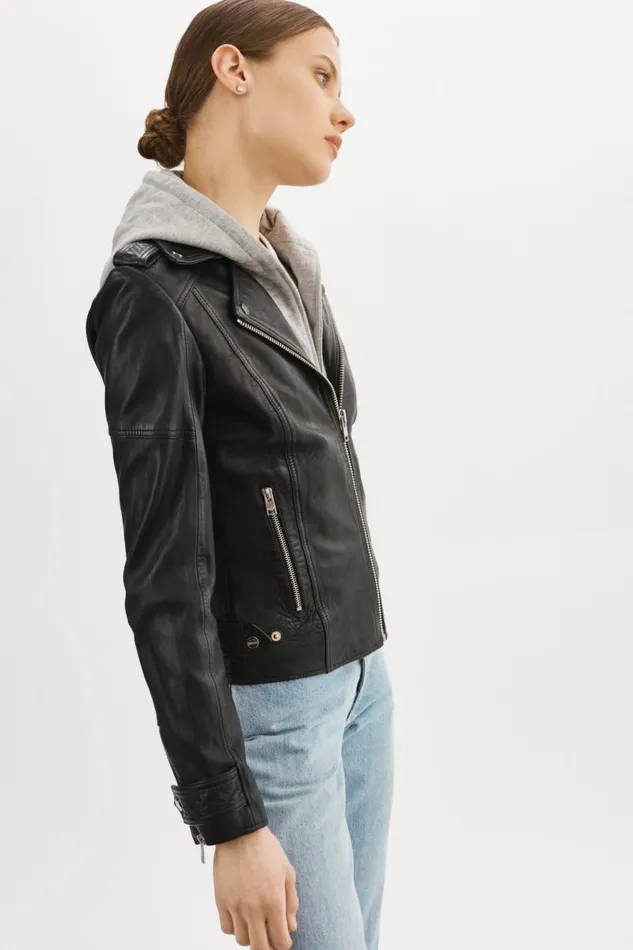Women ANNA Leather Biker Jacket Black LAMARQUE Leather Jackets Women ANNA Leather Biker Jacket Black LAMARQUE Leather Jackets