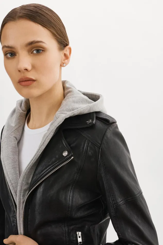 Women ANNA Leather Biker Jacket Black LAMARQUE Leather Jackets Women ANNA Leather Biker Jacket Black LAMARQUE Leather Jackets