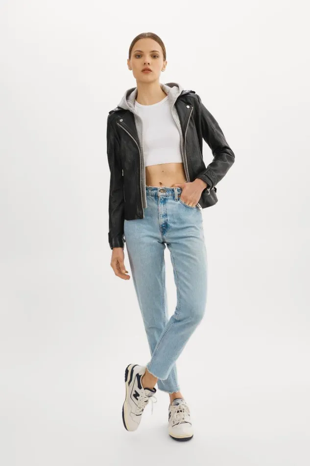 Women ANNA Leather Biker Jacket Black LAMARQUE Leather Jackets Women ANNA Leather Biker Jacket Black LAMARQUE Leather Jackets