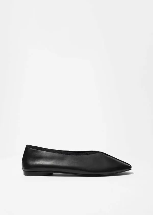 Women Ballerinas and Other Stories AlmondToe Ballerina Flats Black