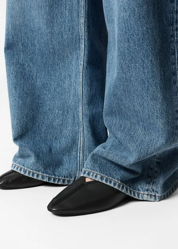 Women Ballerinas and Other Stories AlmondToe Ballerina Flats Black Women Ballerinas and Other Stories AlmondToe Ballerina Flats Black