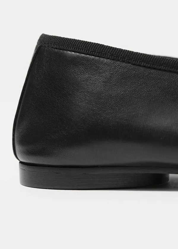 Women Ballerinas and Other Stories AlmondToe Ballerina Flats Black Women Ballerinas and Other Stories AlmondToe Ballerina Flats Black