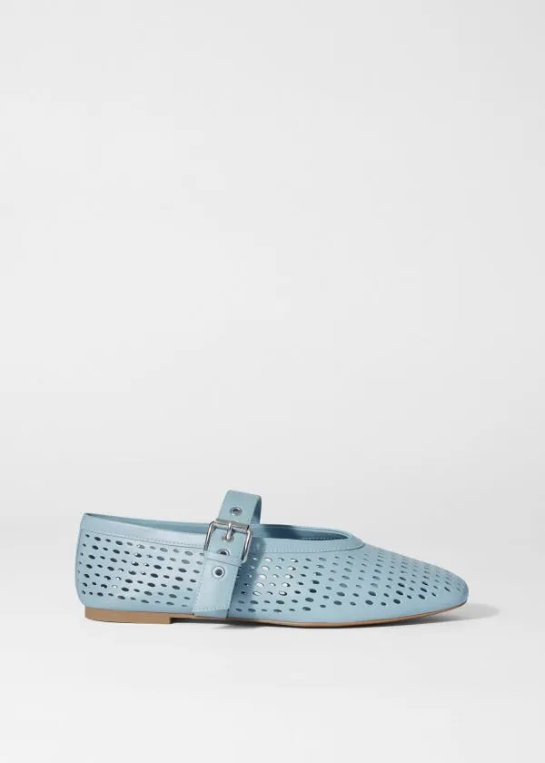 Women Ballerinas and Other Stories MaryJane Ballet Flats Baby Blue
