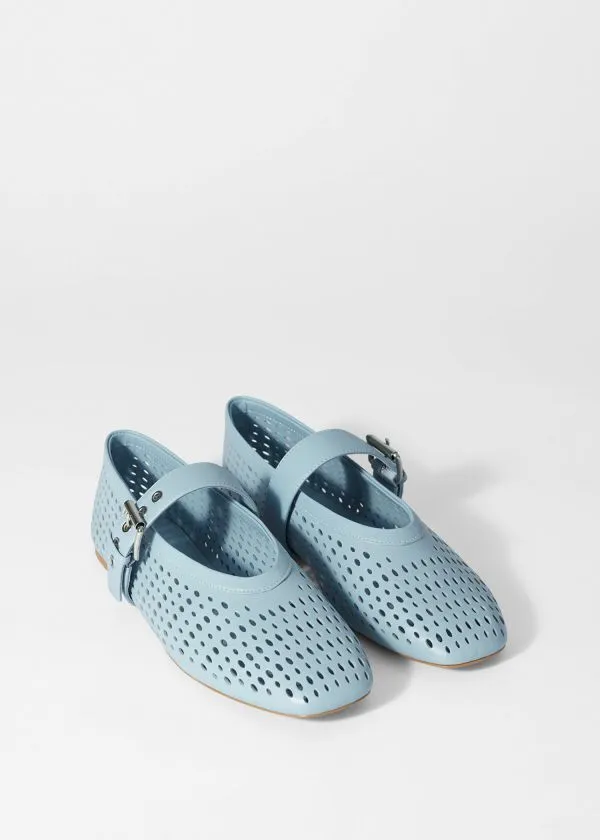 Women Ballerinas and Other Stories MaryJane Ballet Flats Baby Blue