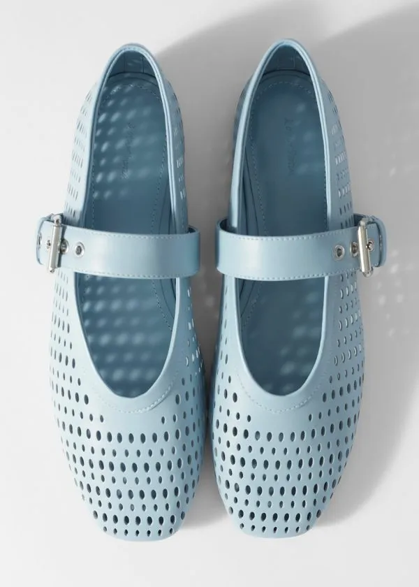 Women Ballerinas and Other Stories MaryJane Ballet Flats Baby Blue