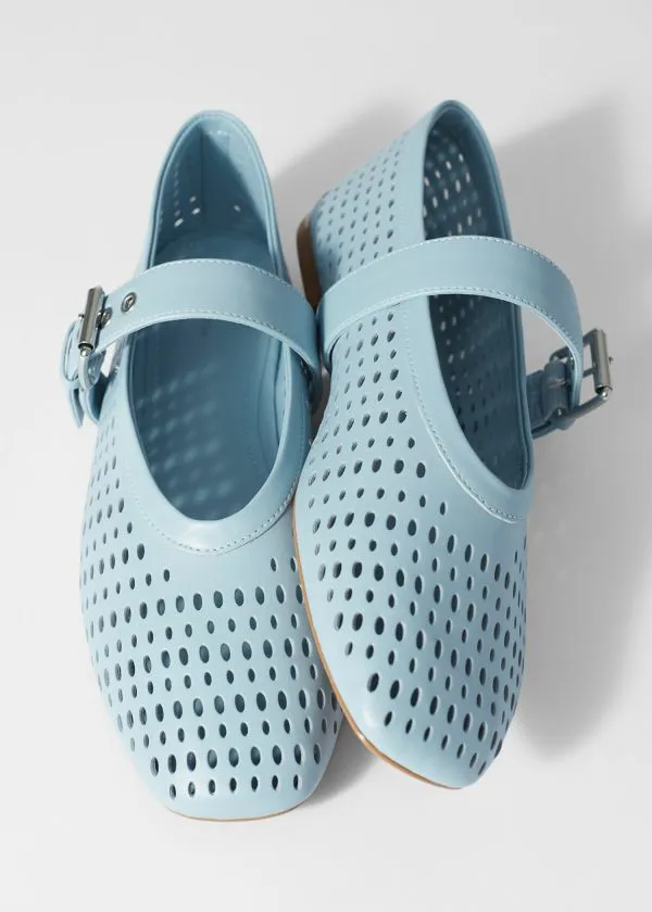 Women Ballerinas and Other Stories MaryJane Ballet Flats Baby Blue