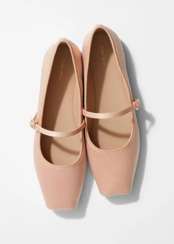 Women Ballerinas and Other Stories SquareToe Ballet Flats Dusty Pink Women Ballerinas and Other Stories SquareToe Ballet Flats Dusty Pink