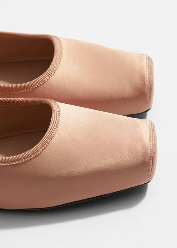 Women Ballerinas and Other Stories SquareToe Ballet Flats Dusty Pink Women Ballerinas and Other Stories SquareToe Ballet Flats Dusty Pink