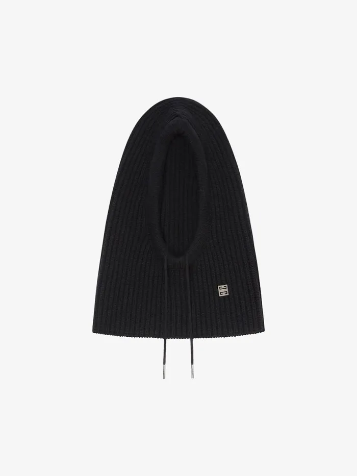 Women Beanies and Caps Givenchy Balaclava In Wool And Cashmere With 4G Detail Black Women Beanies and Caps Givenchy Balaclava In Wool And Cashmere With 4G Detail Black