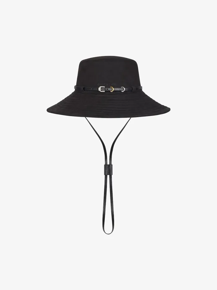 Women Beanies and Caps Givenchy Voyou Capeline In Canvas Black Women Beanies and Caps Givenchy Voyou Capeline In Canvas Black