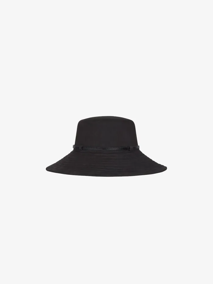 Women Beanies and Caps Givenchy Voyou Capeline In Canvas Black Women Beanies and Caps Givenchy Voyou Capeline In Canvas Black