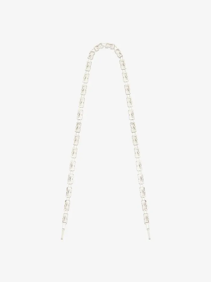 Women Belts Givenchy G Cube Chain Strap In Metal Palladium