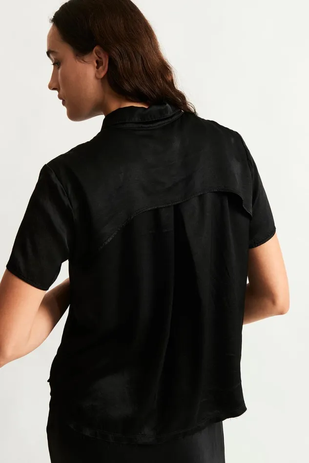 Women Black Calista Blouse Raquel Allegra Sweaters and Knits