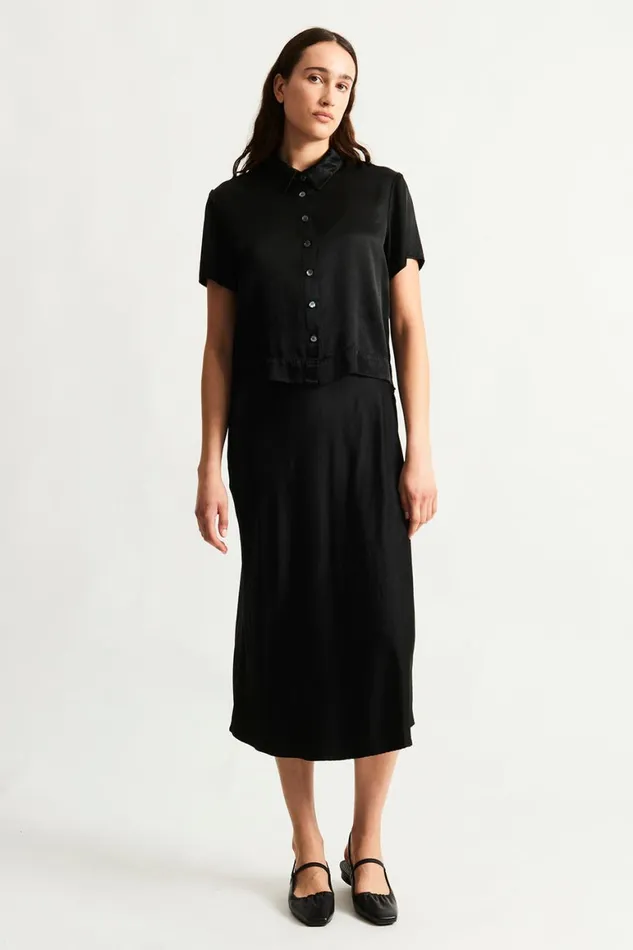Women Black Calista Blouse Raquel Allegra Sweaters and Knits