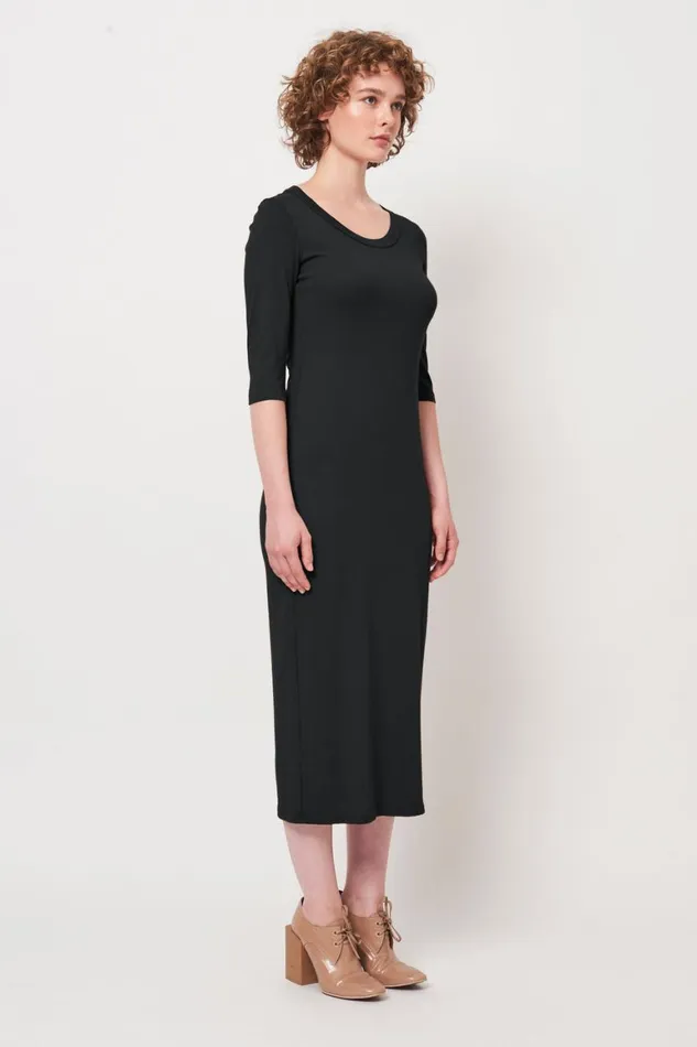 Women Black Jerry Dress Raquel Allegra Dresses Women Black Jerry Dress Raquel Allegra Dresses